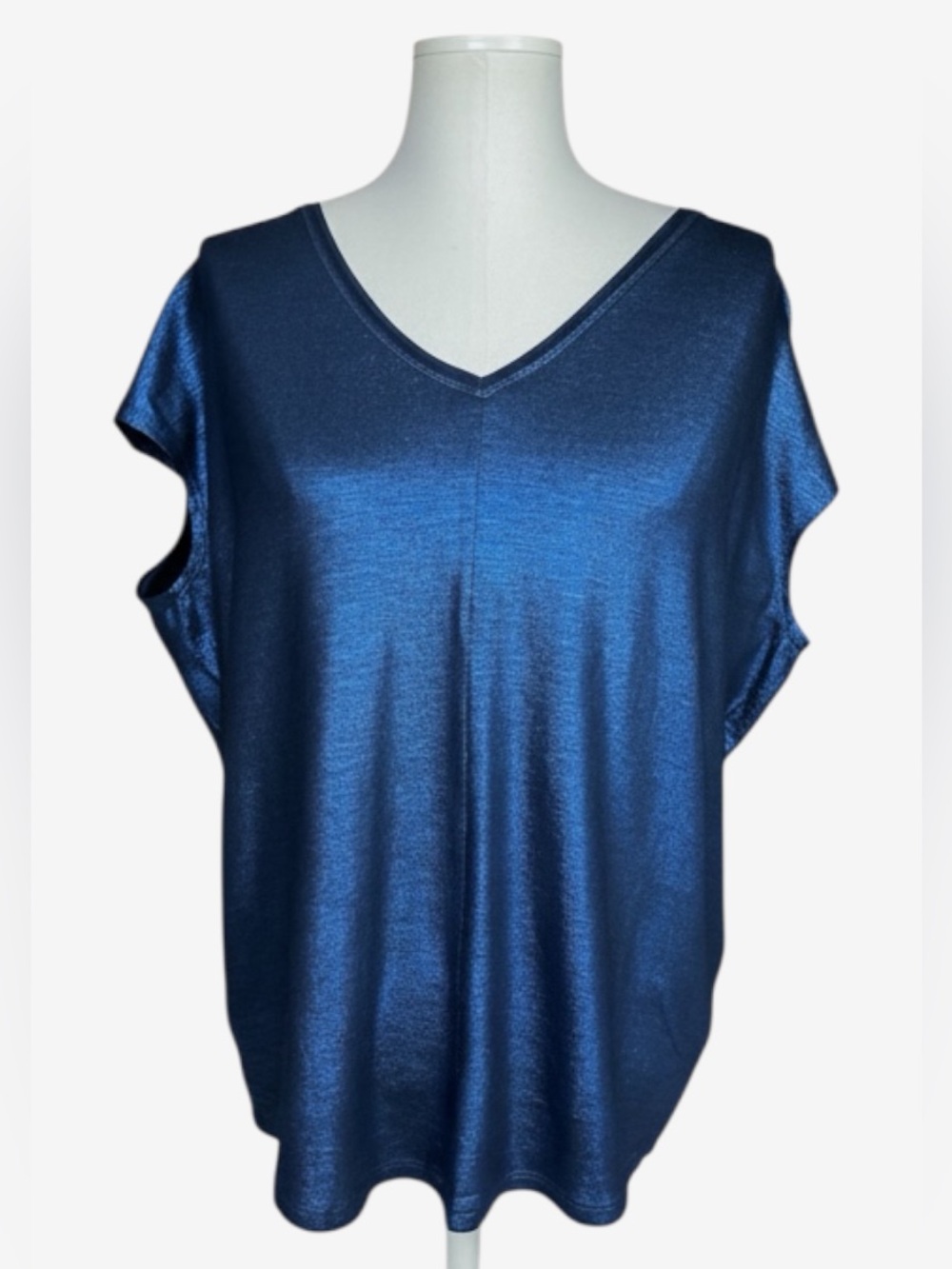 WHBM Flowy Metallic Top